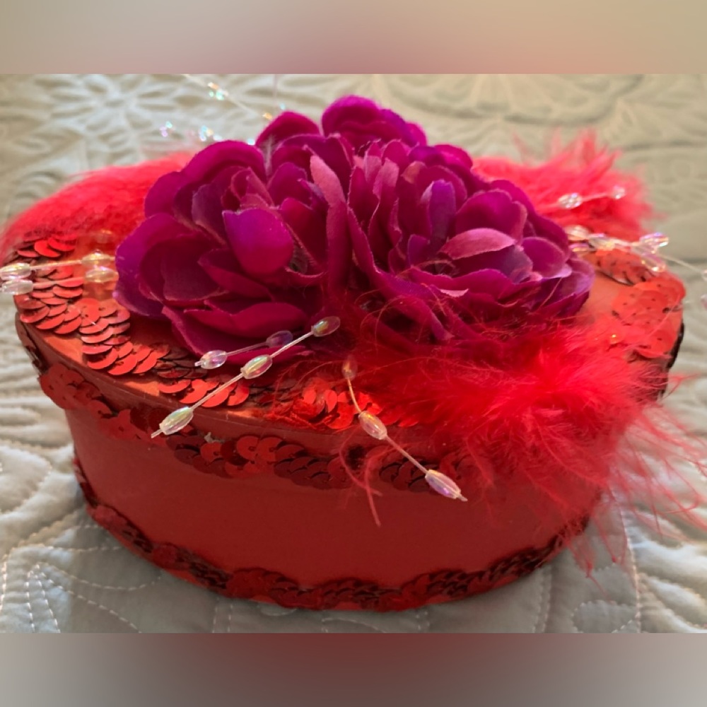 Little Red Oval Box